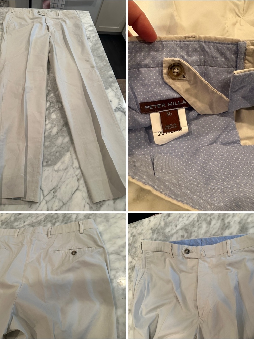 Peter Millar Khaki Beige Chinos Pants Size 36 /32